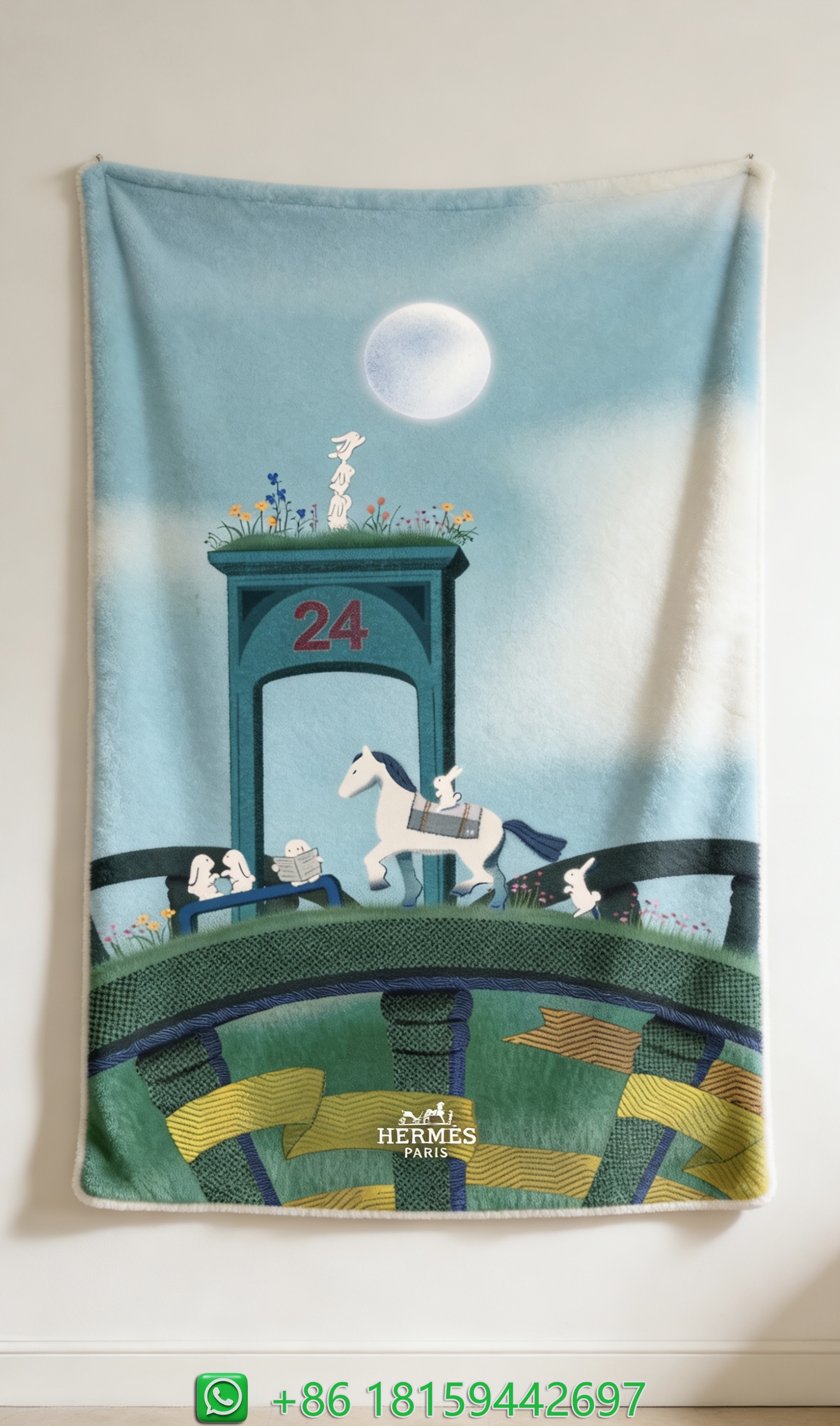 Hermes Throw Blankets